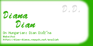 diana dian business card